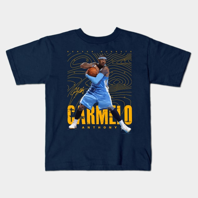 Carmelo Anthony Kids T-Shirt by Juantamad